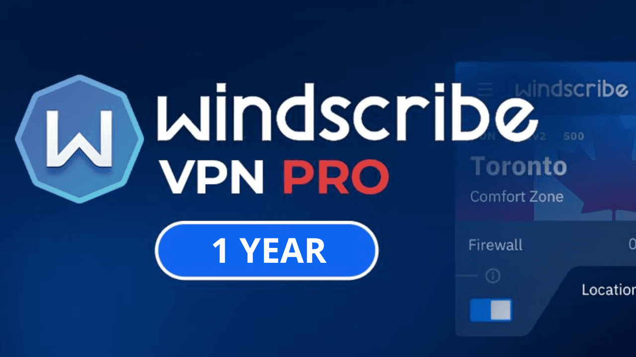 Windscribe VPN Pro Account (1 year)